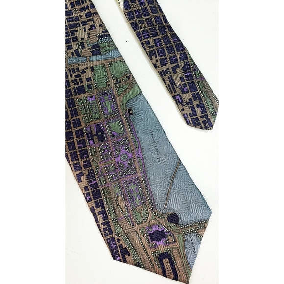 Chicago Exclusive Silk 2000 City Men's Neck Tie - Picture 2 of 4